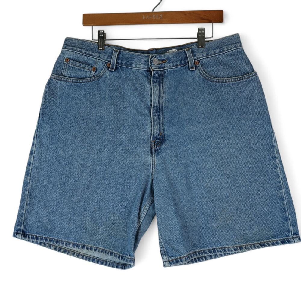 Vintage Levis 977 Jean Shorts Womens 18W 8" Inseam Jorts Y2K Baggy Grunge Mom
